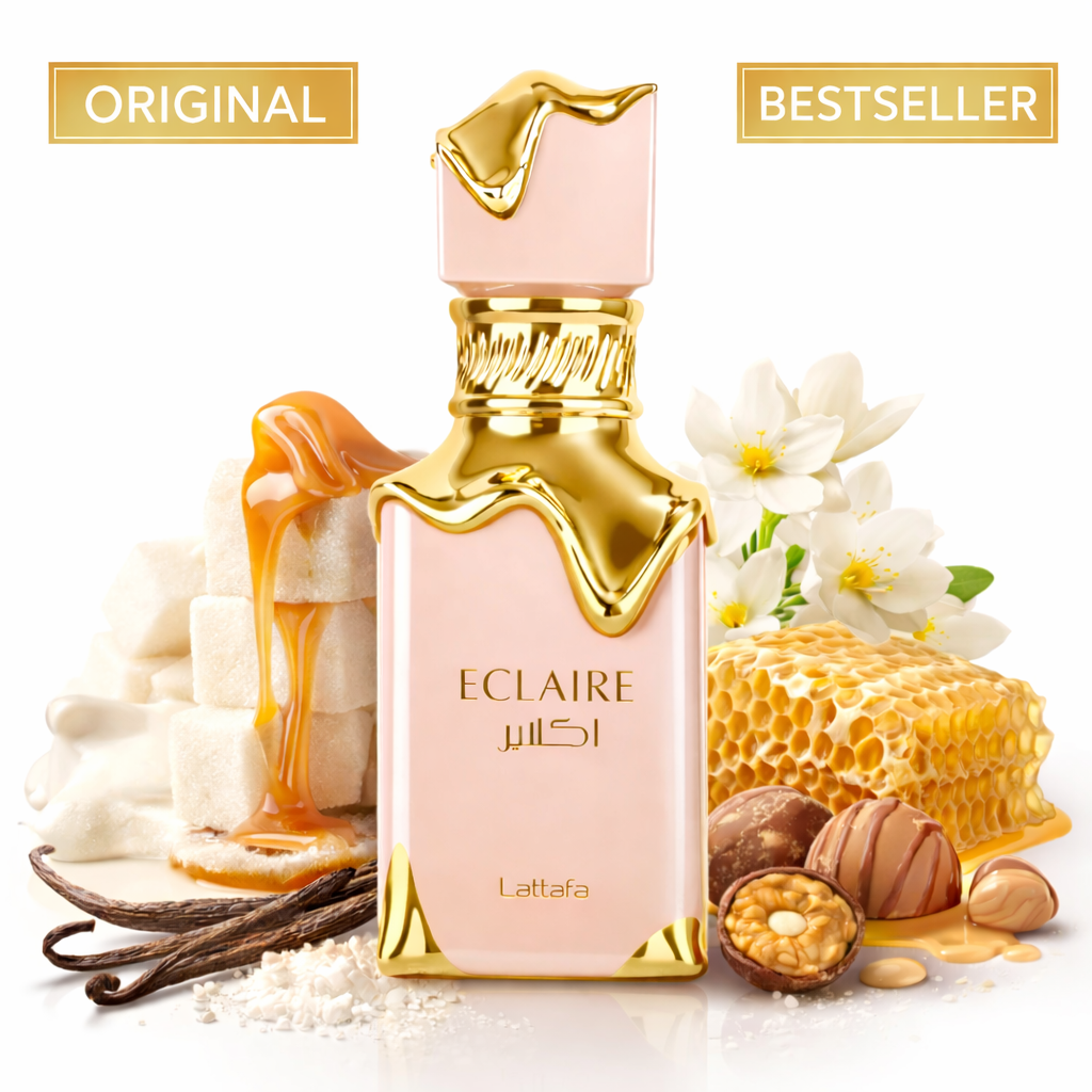 Lattafa Eclaire Collection Eau de Parfum 100 ml – Eclaire, Eclaire Banoffi & Eclaire Pistache | 3 süße Gourmand-Düfte zur Auswahl