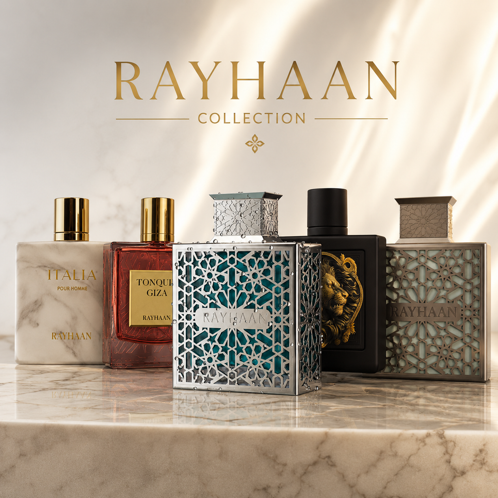 Rayhaan Aquatica - Rayhaan Tonquin Gizy - Rayhaan Italia Pour Homme - Rayhaan Terra - Rayhaan Tiger - Rayhaan Wolf - Rayhaan Kiss - Rayhaan Aura - Rayhaan Pharon Collection 100 ml – Exklusive Eau de Parfum Duftreihe | Modern, Luxuriös & Langanhaltend