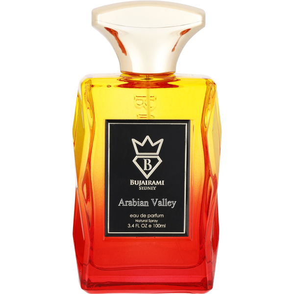 Bujairami Arabian Valley Eau de Parfum 100 ml – Orientalisch-Holziger Unisex Duft | Oud, Weißer Amber & Vetiver