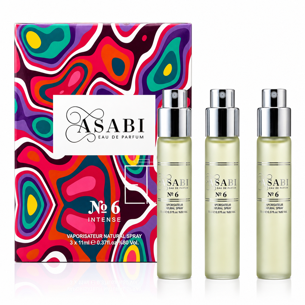 ASABI Nº 6 (3 X 11ml) Intense Eau de Parfum – Orientalisch-Warmer Unisex Duft | Intensiv & Luxuriös