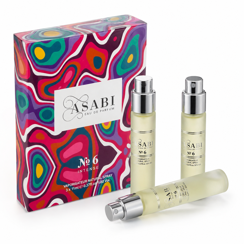 ASABI Nº 6 (3 X 11ml) Intense Eau de Parfum – Orientalisch-Warmer Unisex Duft | Intensiv & Luxuriös