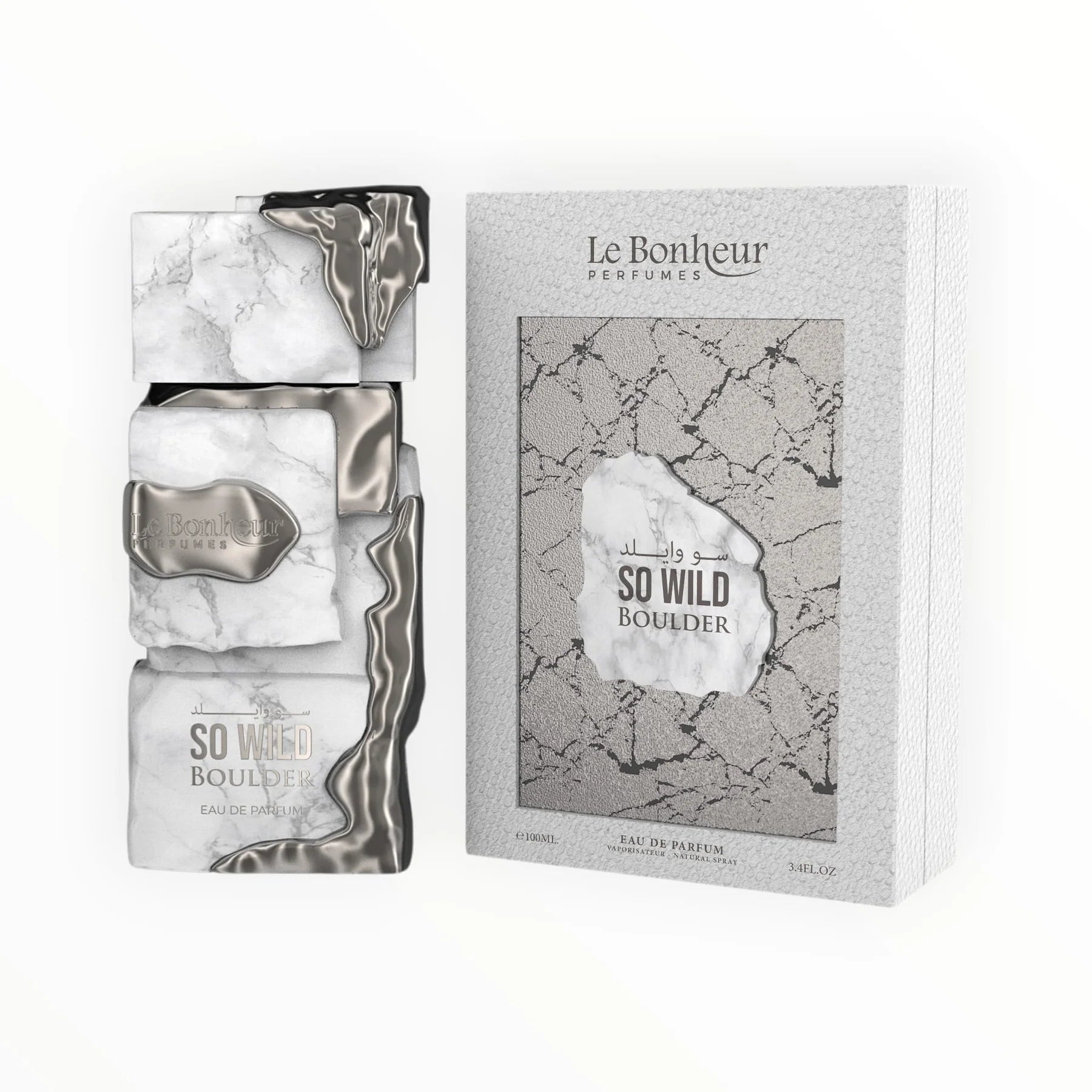 Le Bonheur So Wild Boulder Eau de Parfum 100 ml – Holzig-Würziger Unisex Duft | Kraftvoll & Modern